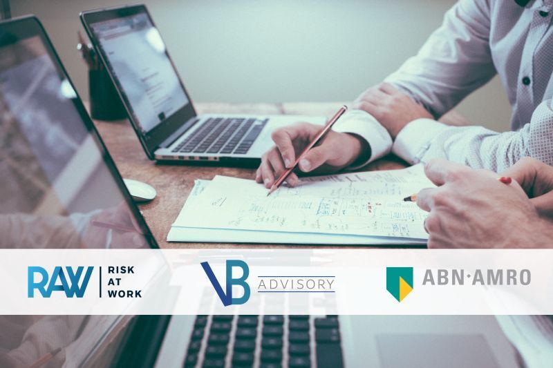 img laptops and VB Risk Advisory, ABN AMRO logos