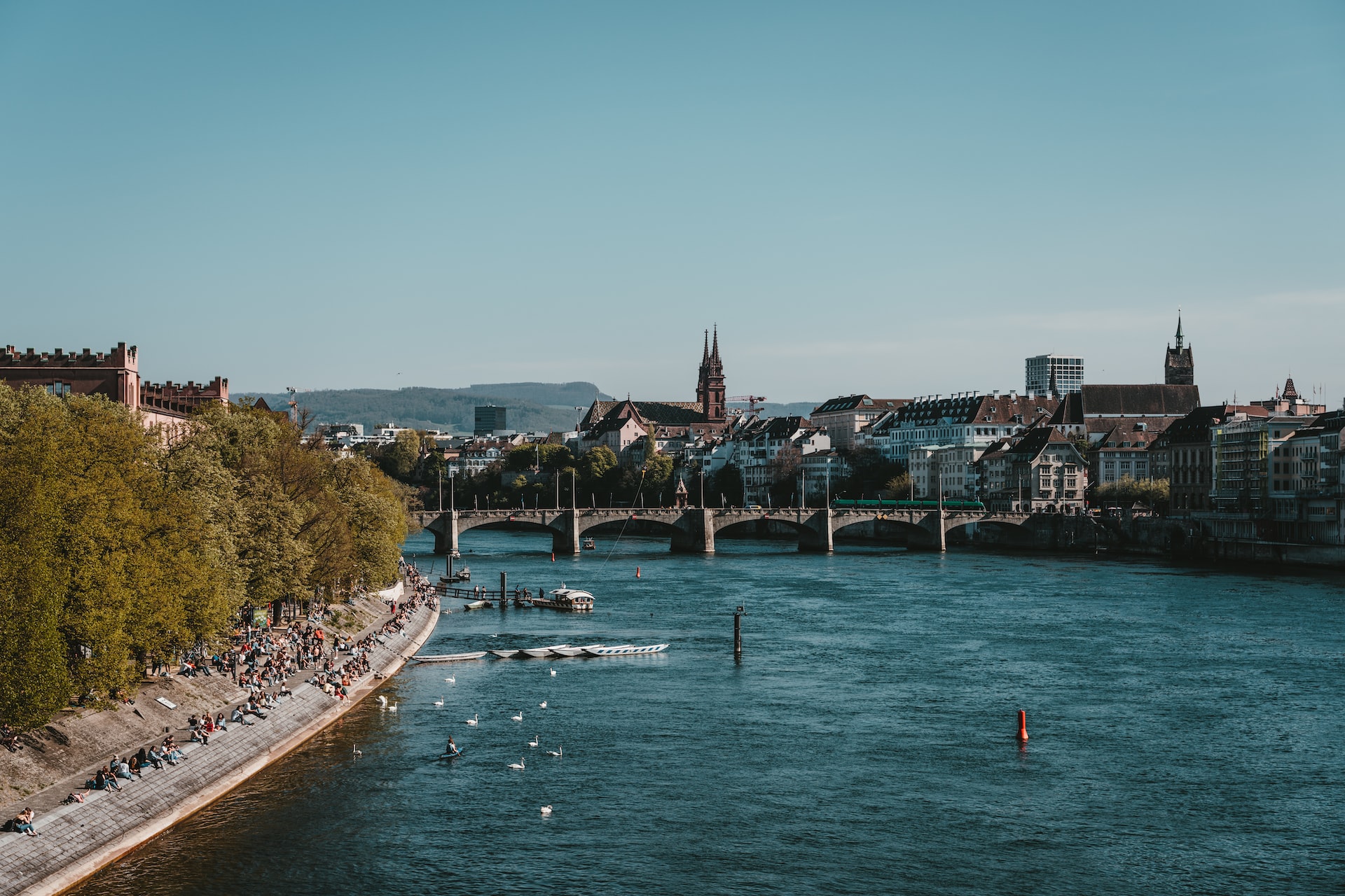 Picture of the river and city of Basel